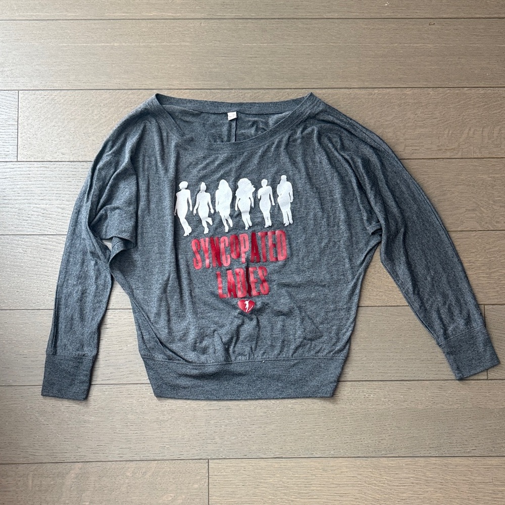 Gray Syncopated Ladies Long Sleeve Top